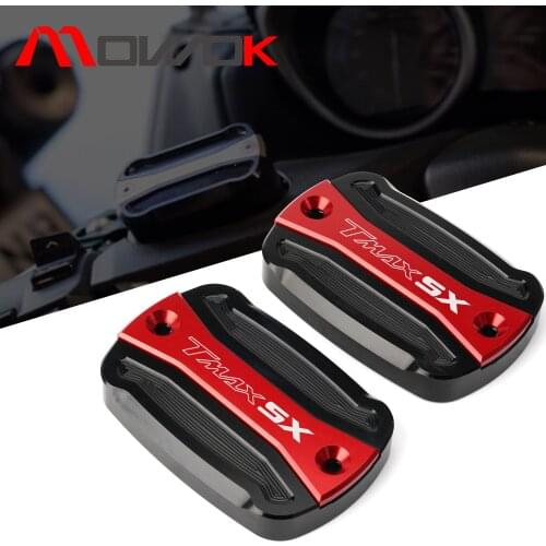 "TMAX SX logo" Motorcycle Accessories High Quality CNC Brake Fluid Reservoir Cap Cove For Yamaha TMAX 530 SX 2017- 2019