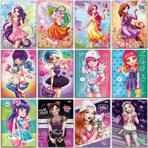 5D DIY Diamond Painting Cartoon Comics Girl Full Square&Round Diamond embroidery Cross stitch Diamond mosaic Paint home decor