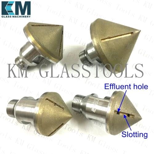 Free Shipping! Slotting! Diameter 30mm-80mm,Standard 1/2'' GAS Diamond countersink complete cone for glass arrissing