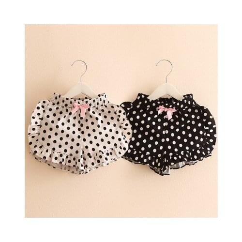 Girls' Cute Shorts 2021 New Summer Korean New Baby Girl Polka Dot Printed Full Casual Short Pants Childrens Wild Shorts 2-8Y