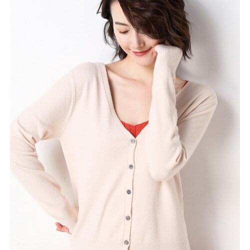 GejasAinyu 2020 spring summer New cardigan women sweater Cashmere sweater Cardigan knitting sweater women tops pink pull coat