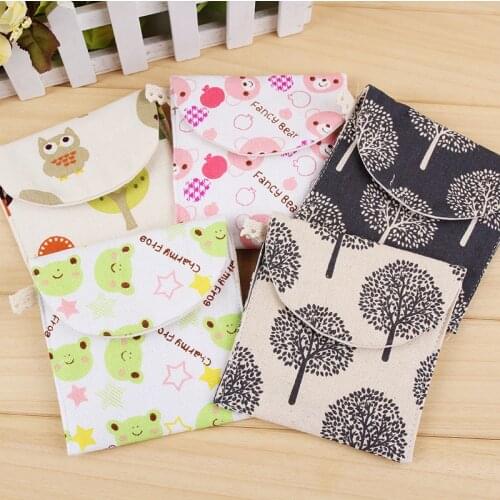 1Pc Sanitary Pads Pouch Napkin Storage Bag Key Storage Bag Coin Purse Credit Card Package Bags