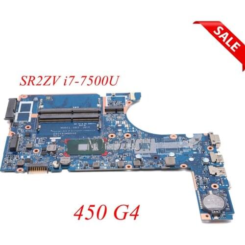 NOKOTION 907712-001 907712-601 DA0X83MB6H0 laptop motherboard For ProbBook 450 G4 SR2ZV I7-7500U DDR4 Main board full tested