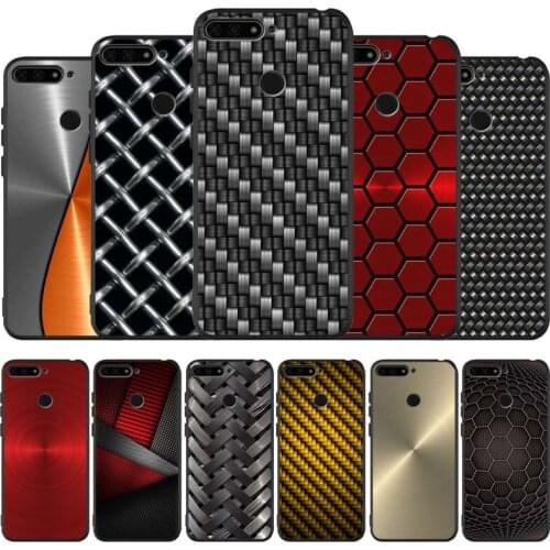 Brushed Metal Texture Black Silicone Phone Case For Honor 30 20 Pro 8X 9X X10 10 20 Lite 10i Nova 5T Y6 7 9 Prime 2019 TPU