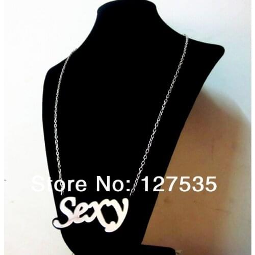 Latest fashion women jewelry accessories cheap alphabet big letter sexy statement necklace
