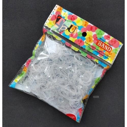 400pcs transparent hair rubber band Elastic Hair band ponytail Rings Girls hairband Hair Accessories