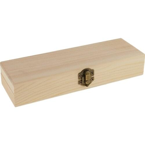 Blank Unfinished Rectangle Wooden Box Gift Jewelry Box DIY Base for Kids Toys Crafts Jewelry Sundries Containers