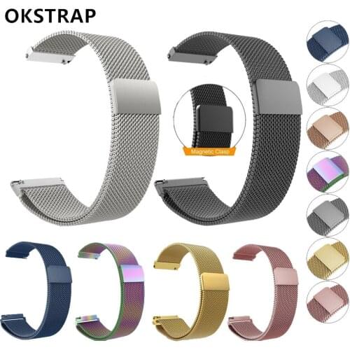 Strap For Samsung Galaxy Watch Magnetic Stainless Steel Band 20MM 22MM Wristwatch Watchband Replacement Bracelet