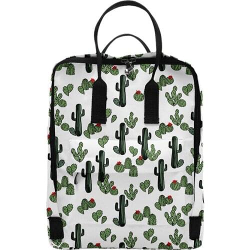 New Cactus and Flower Print 3d Backpacks Men Women School Bags Multi Pocket Travel Bag 3D Teenage Notebook Backpack Shoulder Bag