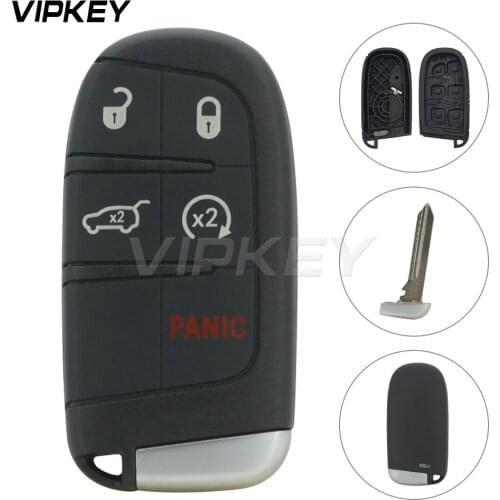 Remotekey M3N-40821302 4+1 button for Dodge Durango 2014 2015 2016 replacement smart case cover shell