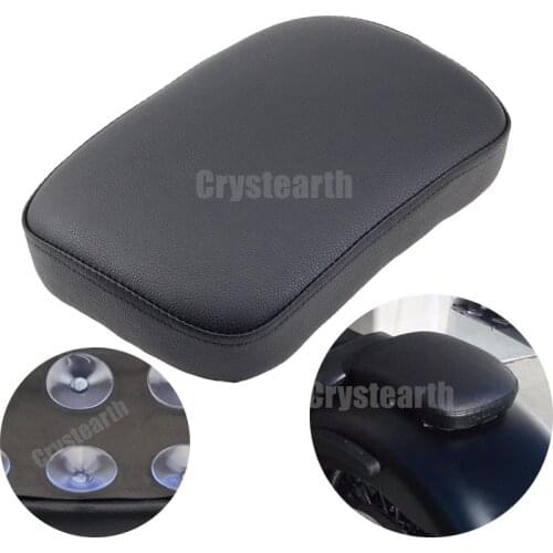 Motorcycle Rear Passenger Cushion 6 Suction Cups Pillion Seat Pad For Harley Dyna Sportster Softail Touring XL 883 1200 X48