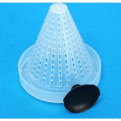 1Pc Feeding Cup Aquarium Basket Feeder Fish Food Live Worm Bloodworm Angel Cone Feed Tool Plastic Red Worm Bug