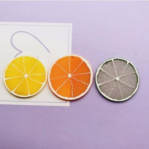 10pcs 54*54mm Imitation apple slice charms fruit Jewelry necklace pendant keychain charms for DIY decoration