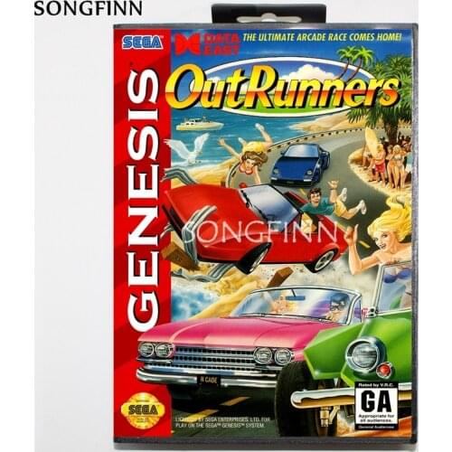 16 bit MD Memory Card With Box for Sega Mega Drive for Genesis Megadrive - Out Runners