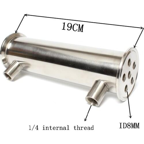 2" OD64 Dephlegmator/ Condenser/ Reflux Length 190mm, 6pipes ID8mm Stainless steel 304 condenser