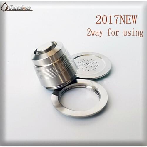 2 way use/Capsulone Stainless Steel Metal capsule compatible for Nespresso coffee Machine