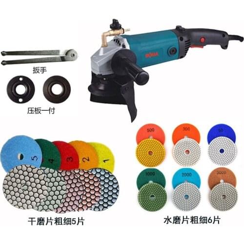5 inch portable 125 wet polishing stone marble grinder injection type power tool
