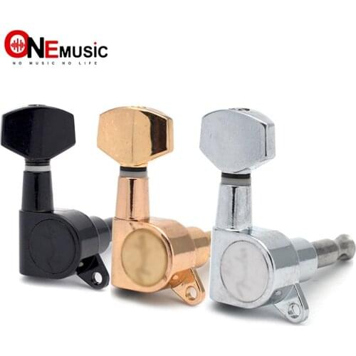6PCS Guitar Tuning Pegs Tuner Machine Heads DIY FD Logo tuning peg machine head Chrome-Gold-Black