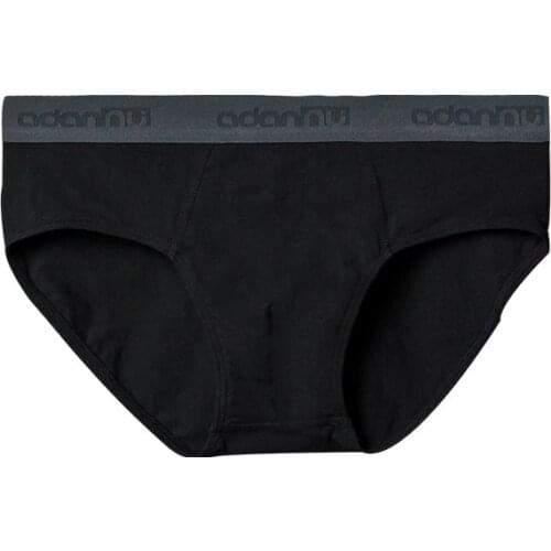 Adannu mens underwear medium waist elastic cotton sexy baggy briefs summer breathable pants mens ad305T