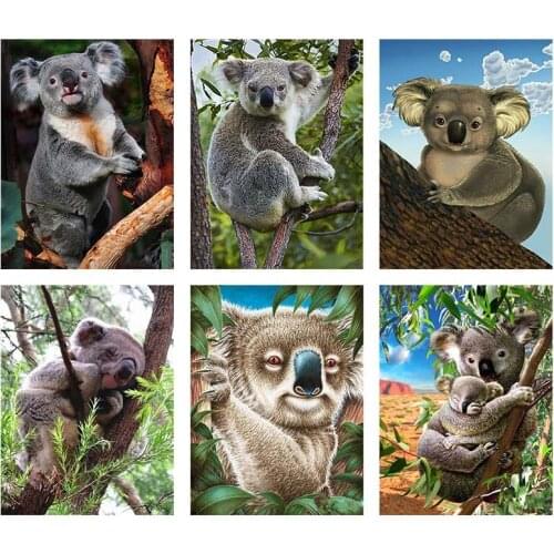 Tree Koala 5D DIY Diamond Painting Cross Stitch Full Square Round Drill Animal Mosaic Embroidery Handmade Craft Wall Decor