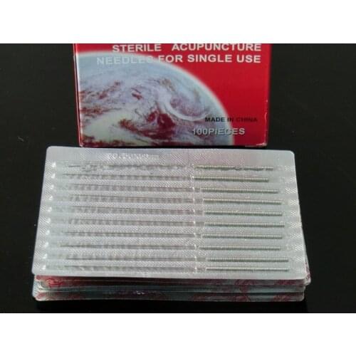 Free Shipping 100pcs Acupuncture Needles Non-Needle-Tubing Package Version 0.3*50mm
