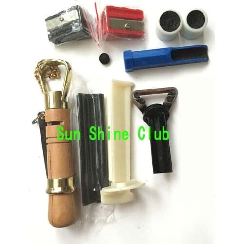 Free shipping Snooker cue repairs kit/Billiard 10pcs in set /Tip sander billiard cue repair tools/cue tips billiard accessories