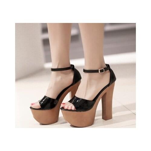 Europe and the United States new summer fish mouth waterproof platform 14CM high heels fashion sexy platform sandals