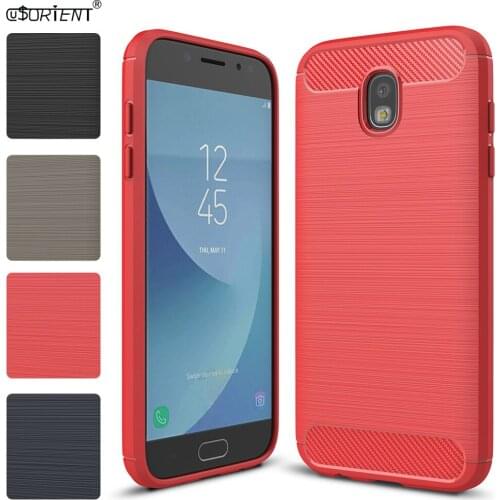 Back Funda For Samsung Galaxy J5 Pro 2017 Carbon Fiber Shockproof Phone Case SM-J530F/DS SM-J530FM/DS Soft Silicone Bumper Cover
