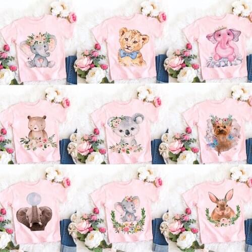 Childrens T-Shirt Children For Girl Boy Girls Kids Kids Shirts Child Baby Toddler Elephant Party Tee Tops Clothing Tee Harajuku