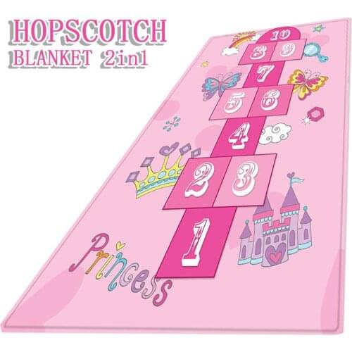 Hopscotch Kid Mat Jump Lattice Training Sport Toys Carpet Blanket 2in1 Baby Play Indoor Outdoor Toy Children Activities Game Aid