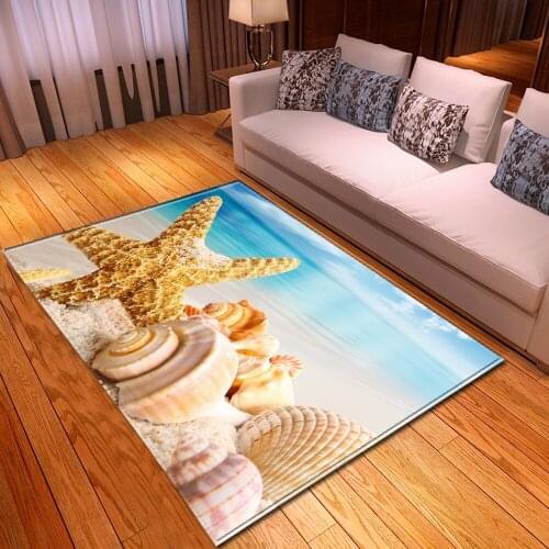Living Room Sofa Carpet Home Bedroom Childrens Decor Floor Rugs Seaside Pattern Coffee Table Hallway Balcony Kids Bedside Mat