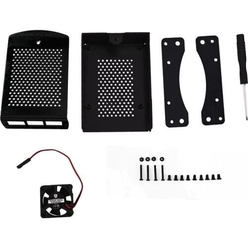 For Raspberry Pi 3 Model B+ Aluminum Case with Fan Case RPI 3 Box Compatible for Raspberry Pi3 Model B