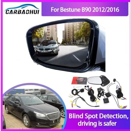 For Bestune B90 2012/2016 BSA BSM BSD Blind Spot Monitoring System 24GHZ Millimeter Waves Radar Sensor Mirror LED Light Warning