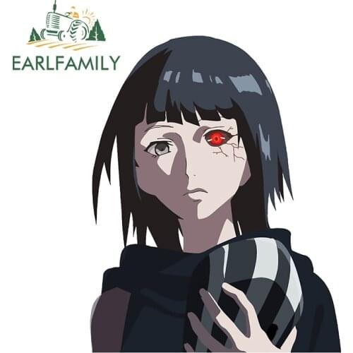EARLFAMILY 13cm x 10.2cm for Kurona Yasuhisa Tokyo Ghoul Anime Car Sticker Waterproof Sunscreen Decal Trunk Car Door Protector