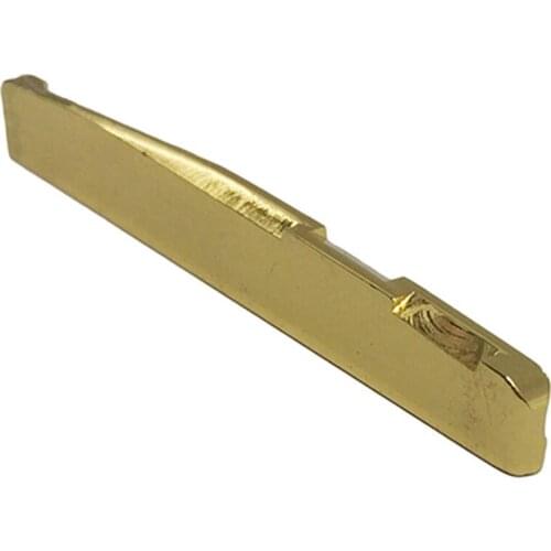 Quality Brass Gold Acoustic Guitar Bridge Saddle 72*3*6.9/7.8mm