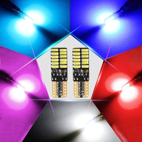 500pcs 12V Non Polarity Canbus T10 LED wedge Bulbs 24SMD 4014 Led Light 194 168 W5W Clearance Lamp White Ice Blue NO OBC ERROR