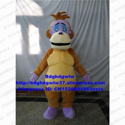 Brown Orangutan Gorilla Ape Simian Mascot Costume Adult Cartoon Character Outfit Marketing Promotions Club Activities zx2282