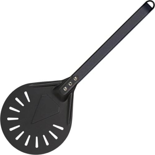 Pizza Turning Small Pizza Peel Paddle Round Pizza Tool Non Slip Long Handle 7 8 9 inch Perforated Pizza Shovel Aluminum