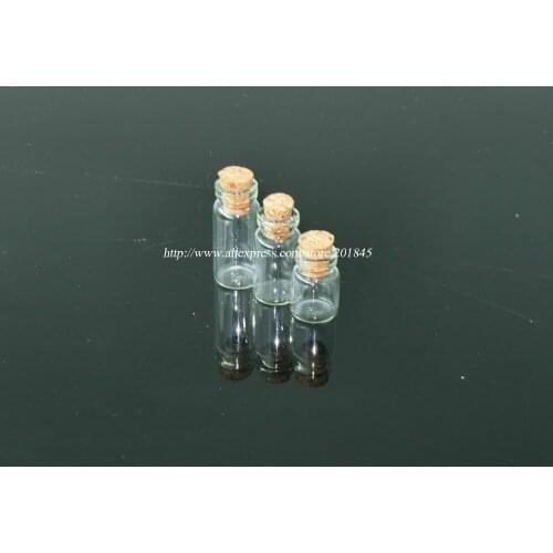 60 Pcs Mini Glass Bottles Vials Jars With Cork Corks Stopper For Pendants Wising Bottle Decorative Corked Diameter 12mm