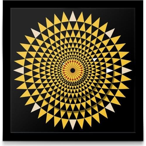 Sunflower Geometry Plant Art Non ticking Clock Modern Abstract Design Table Clock Hanging Wall Clock Mandala Floral Home Decor
