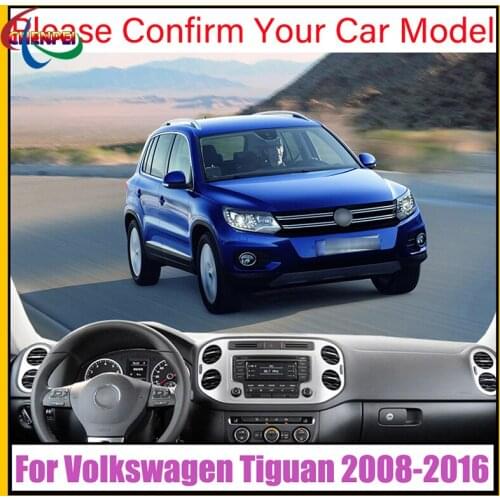 Anti-Slip Anti-UV Mat For Volkswagen VW Tiguan MK1 MK2 08-20 Dashboard Cover Pad Dashmat Protect Sunshield Pad Car Accessories