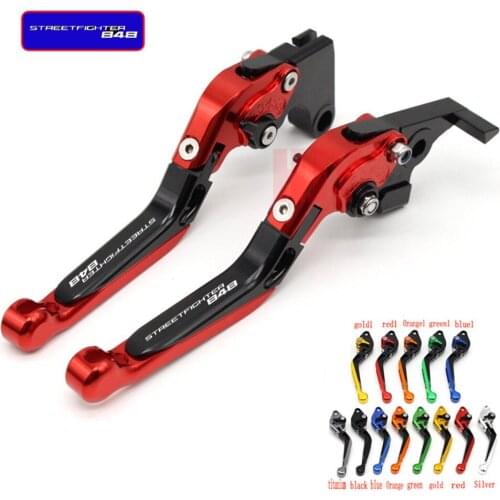CNC Adjustable Folding Extendable Motorbike Motorcycle Brake Clutch Levers For Ducati STREETFIGHTER 848 2012 2013 2014 2015