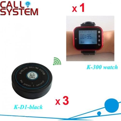 Restaurant Table Calling System 1 wrist pager 3 service buzzer for catering equipment