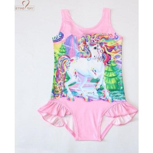 Retail New Unicorn baby girl Bikini one piece Kids girls swimsuit kid swimming Bathing Suit Swim Wear Children Girl Bikini