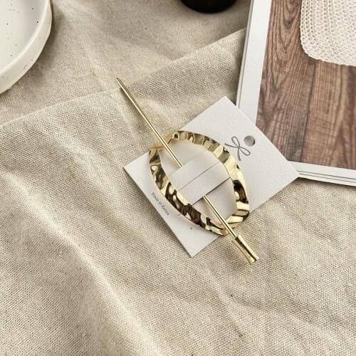 TIMEONLY Korean Fashion Hollow Circle Hairpin for Women Ladies Vintage Charms Accessories Simple Metal Festival Gifts Hairwear