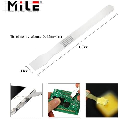 MILE 5-10Pcs/set Memory Tin 120mm Knife Scraper Metal Solder Paste Scraping Knife for Mobile Phone Repair Open Tool