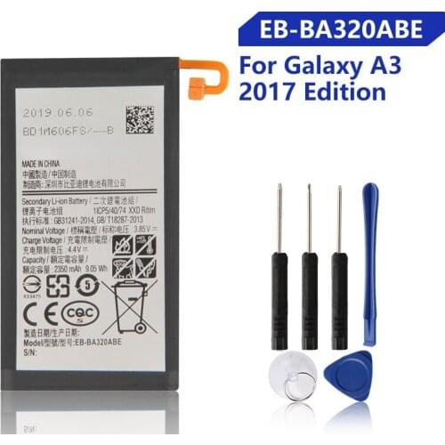 Original Replacement Samsung Battery For Galaxy A3 2017 A320 2017 Edition Genuine Phone Battery EB-BA320ABE 2350mAh
