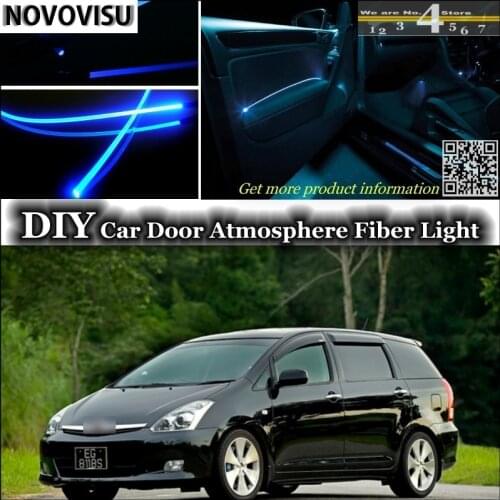 NOVOVISU For TOYOTA Wish interior Ambient Light Tuning Atmosphere Fiber Optic Lights Inside Door Panel illumination Not EL light