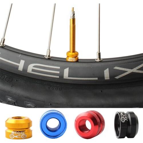 Bike Vacuum Tire Mouth Nut Valve Nozzle Lock Caps Portable Aluminum Alloy Cycling Tube Waterproof Cycling Elements