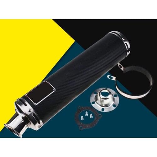 Motorcycle exhaust end-to-end pipe accessories street bike Refires triangle imitating CARBON FIBER exhaust for cb400 VTEC nc29